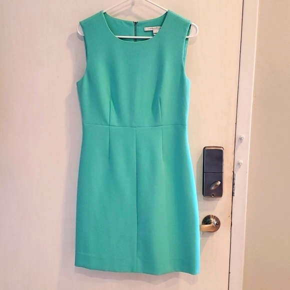 Diane von Furstenberg Seafoam Aqua A-Line Sheath Dress 8 - Picture 5 of 9